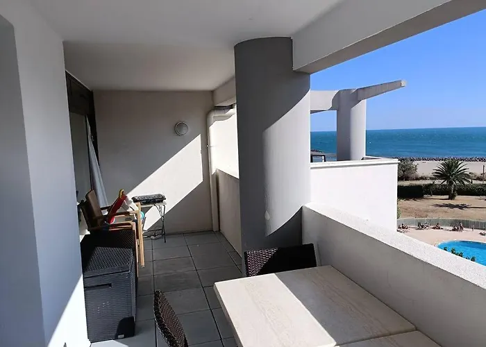 Superbe T4 Cap D'agde, Front De Mer, 3 Chambres, Piscine, Clim, Parking, Balcon Apartmán Agde